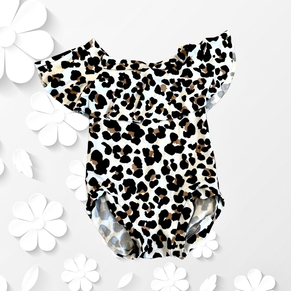 Animal print leotard toddler 24m